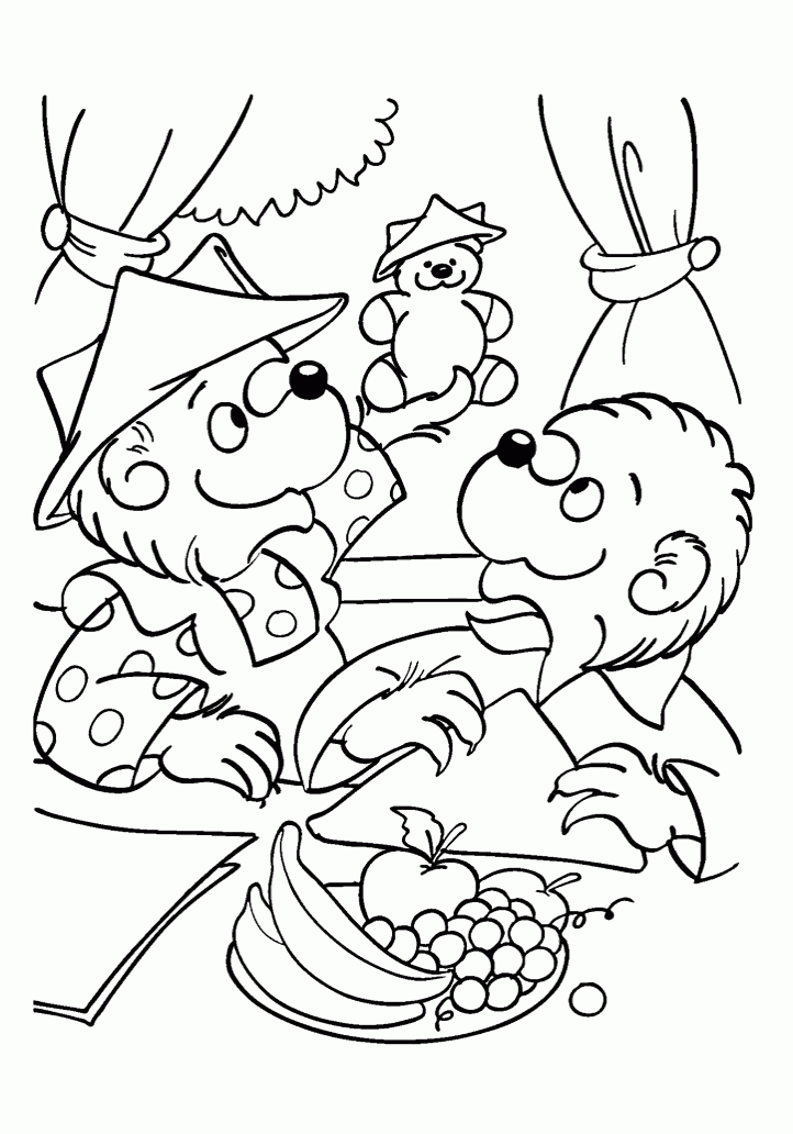 Plansa de colorat cu Ursul Berenstain 17 9